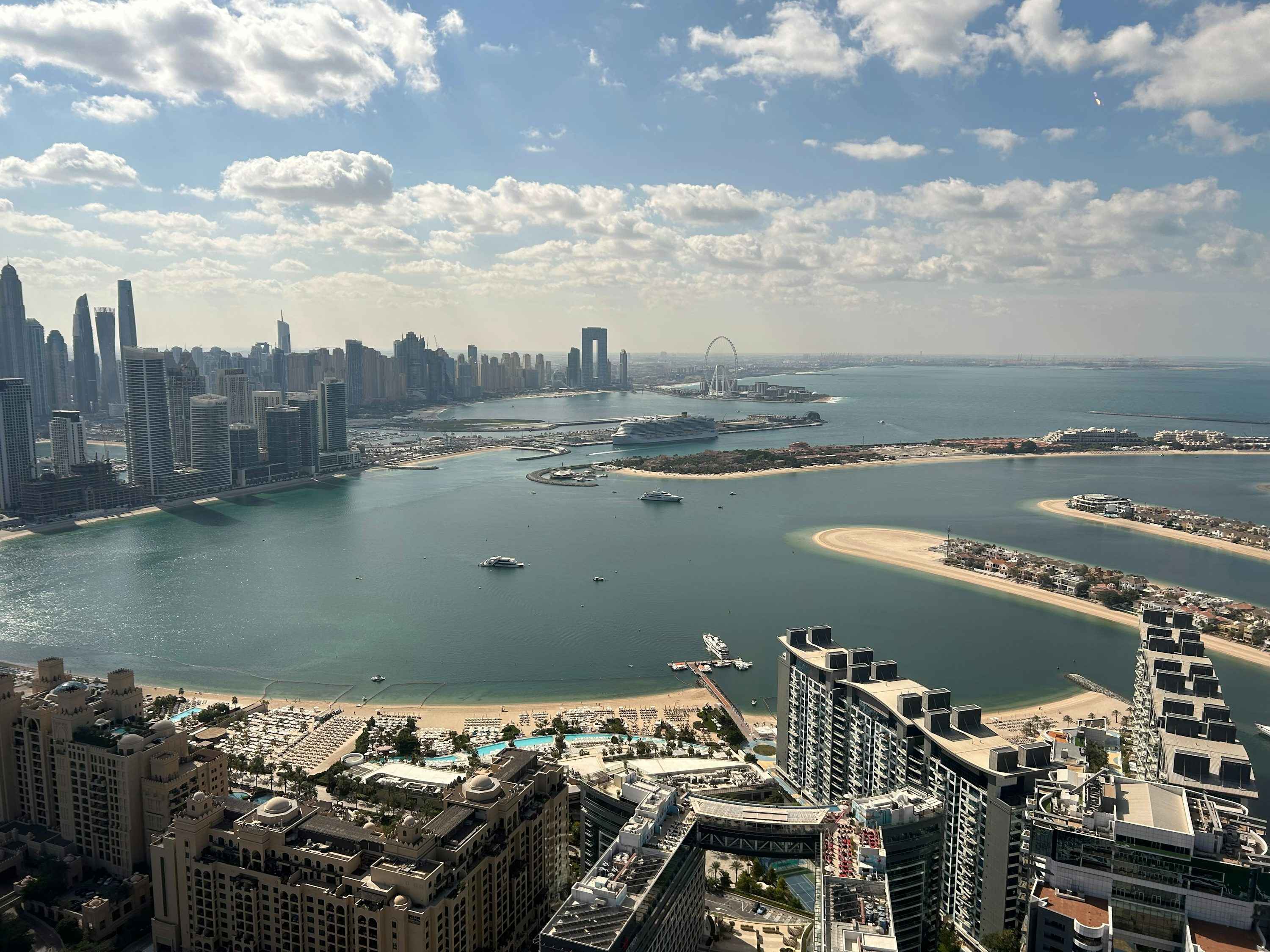 Map showing location of Aquaventure World Dubai